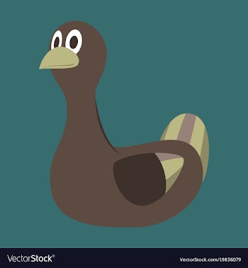 Icon in flat design toy duck vector image