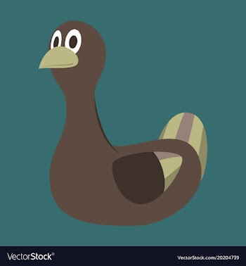 Icon in flat design toy duck vector image