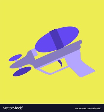 Icon in flat design toy gun vector image