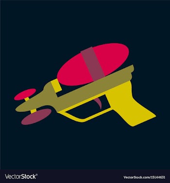 Icon in flat design toy gun vector image