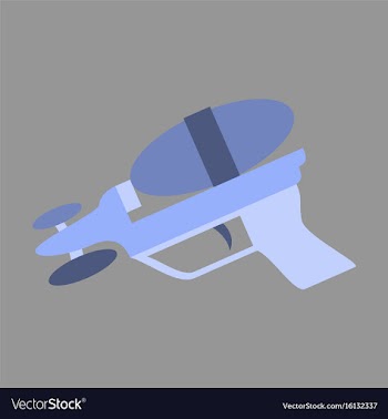 Icon in flat design toy gun vector image