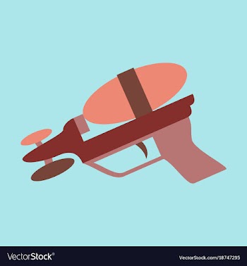 Icon in flat design toy gun vector image