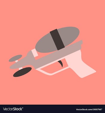Icon in flat design toy gun vector image