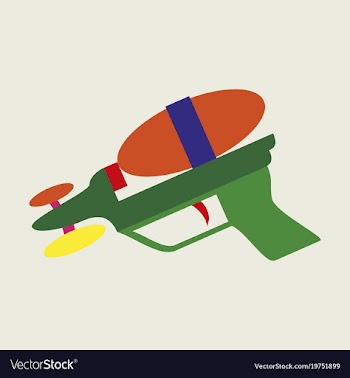 Icon in flat design toy gun vector image