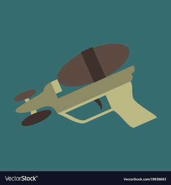 Icon in flat design toy gun vector image