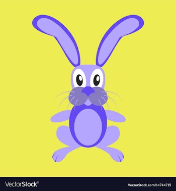Icon in flat design toy hare vector image