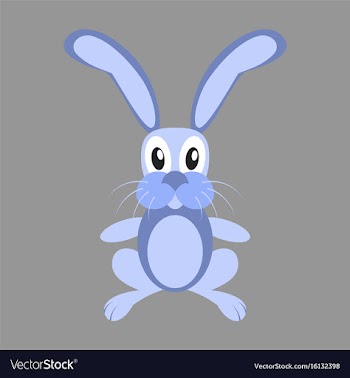 Icon in flat design toy hare vector image