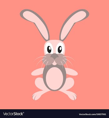 Icon in flat design toy hare vector image