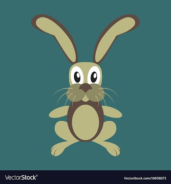Icon in flat design toy hare vector image