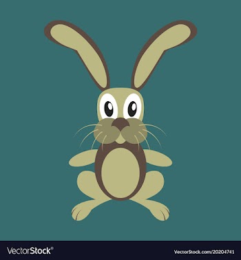 Icon in flat design toy hare vector image