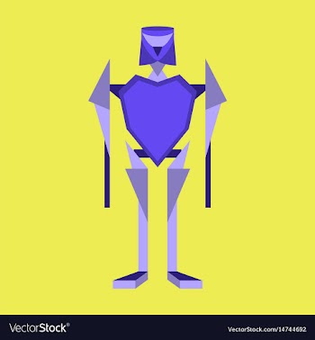 Icon in flat design toy robot vector image