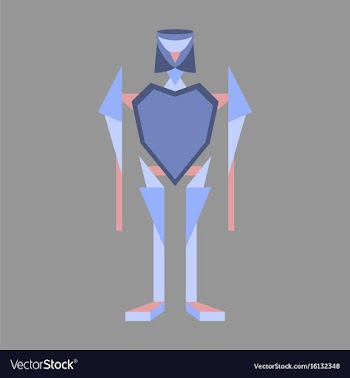 Icon in flat design toy robot vector image