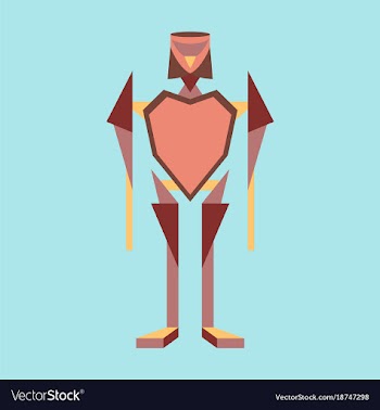 Icon in flat design toy robot vector image