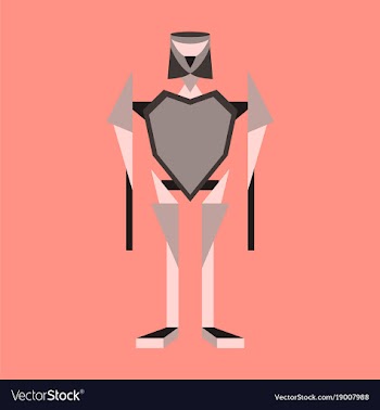 Icon in flat design toy robot vector image