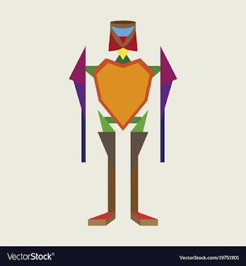 Icon in flat design toy robot vector image
