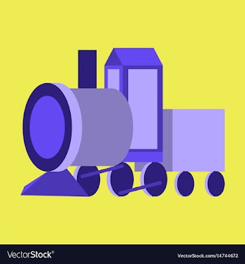 Icon in flat design toy train vector image