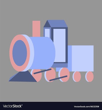 Icon in flat design toy train vector image