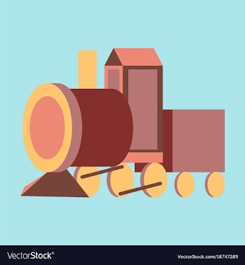 Icon in flat design toy train vector image