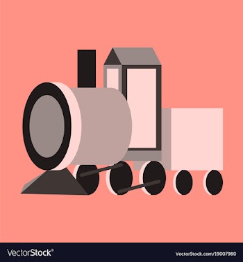 Icon in flat design toy train vector image