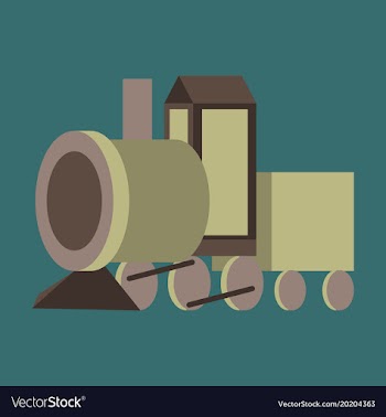 Icon in flat design toy train vector image