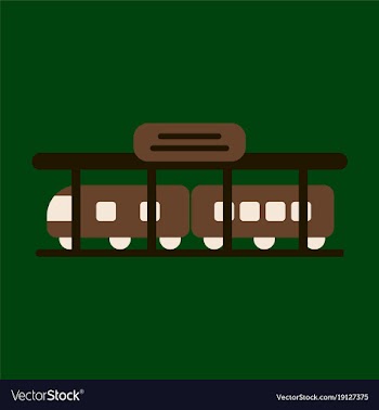Icon in flat design train station vector image