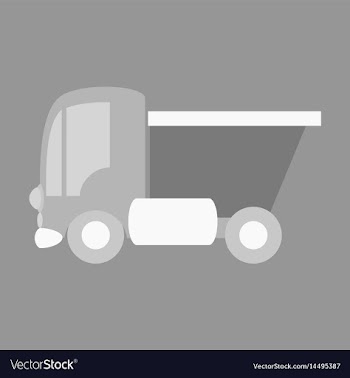 Icon in flat design truck toy vector image