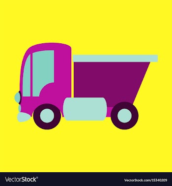 Icon in flat design truck toy vector image