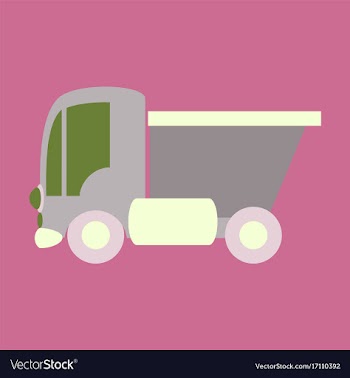 Icon in flat design truck toy vector image