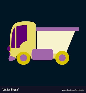 Icon in flat design truck toy vector image