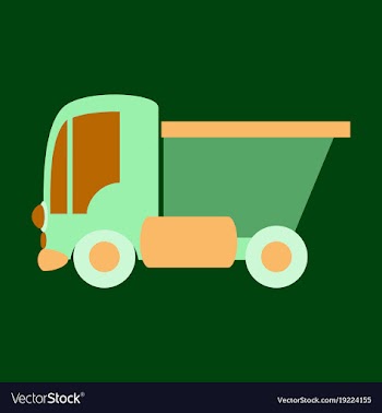 Icon in flat design truck toy vector image