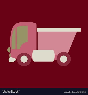 Icon in flat design truck toy vector image