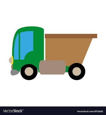 Icon in flat design truck toy vector image