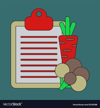 Icon in flat design vegetable menu vector image