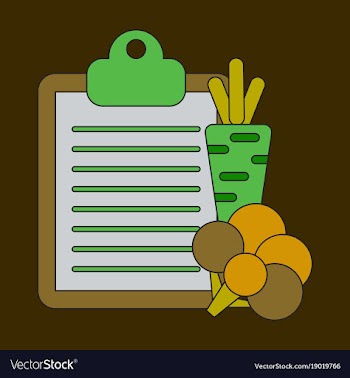 Icon in flat design vegetable menu vector image