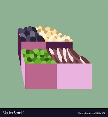 Icon in flat design vegetables and fruits vector image
