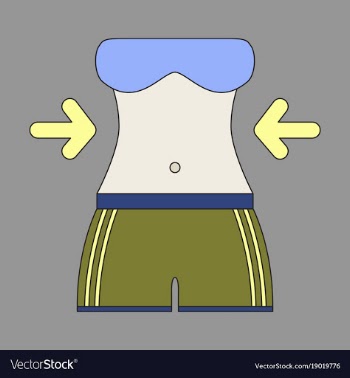 Icon in flat design woman body diet vector image