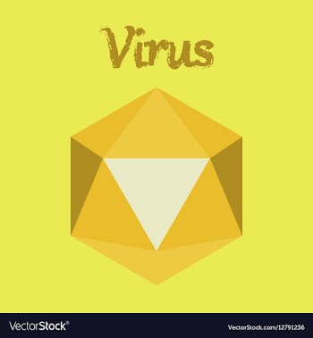 Icon in flat style virus vector image