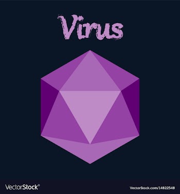 Icon in flat style virus vector image