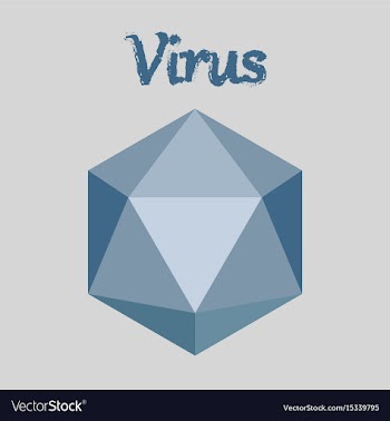 Icon in flat style virus vector image