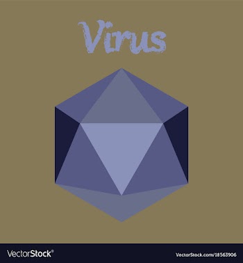 Icon in flat style virus vector image