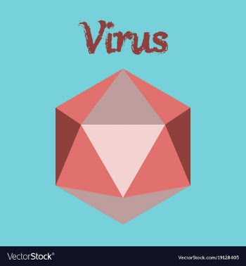 Icon in flat style virus vector image