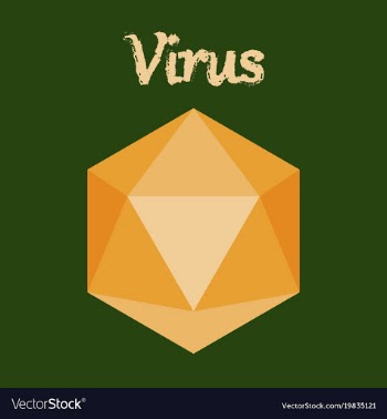 Icon in flat style virus vector image