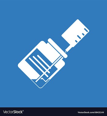 Icon injection and ampoule vector image