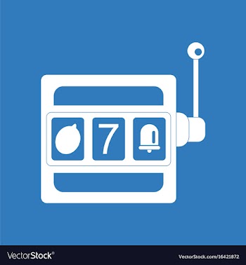 Icon jackpot machine silhouette vector image