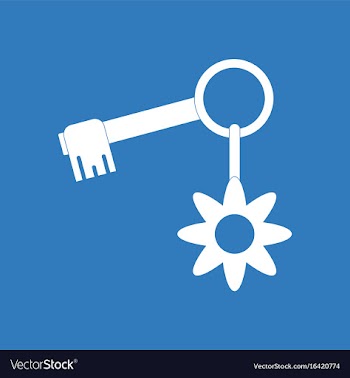 Icon key and key fob vector image