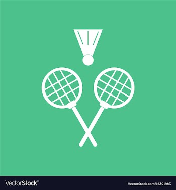 Icon kids badminton vector image
