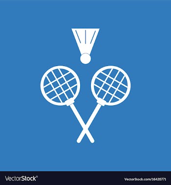 Icon kids badminton vector image