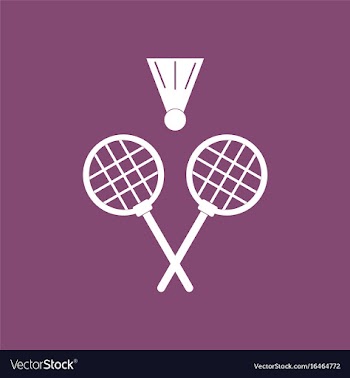 Icon kids badminton vector image