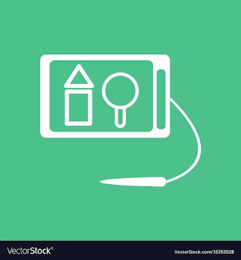 Icon kids drawing board vector image