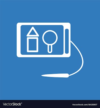 Icon kids drawing board vector image